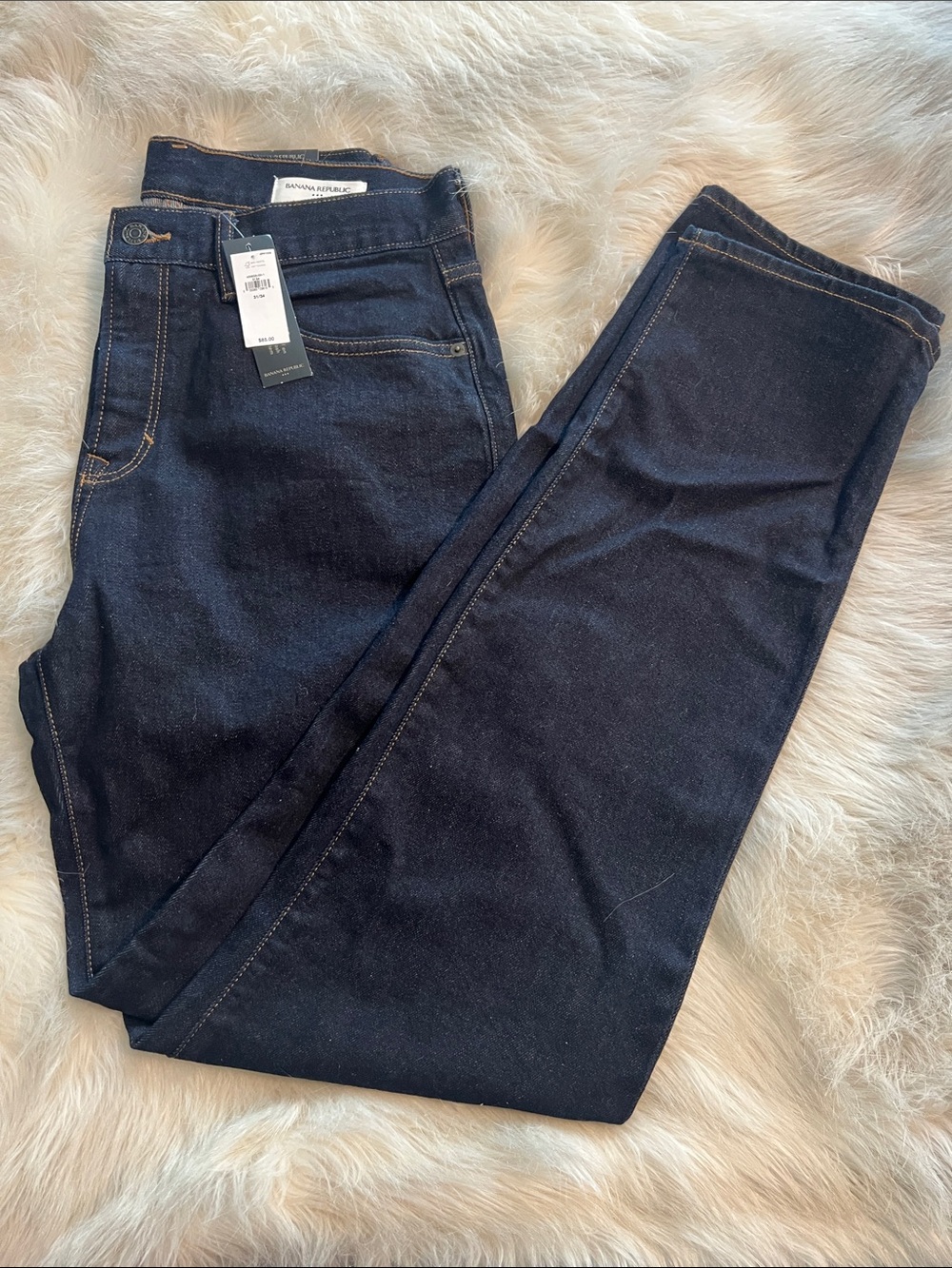 Banana Republic Factory Men’s Straight Dark Blue Jeans